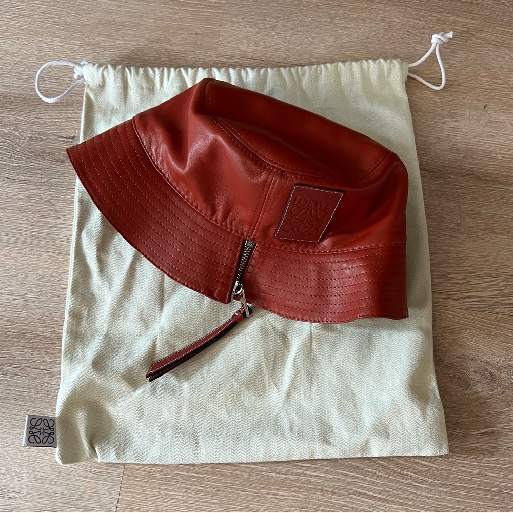 Loewe Leather Bucket Hat